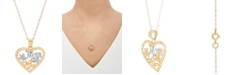 Macy's Mom Heart 18" Pendant Necklace in 10k Gold